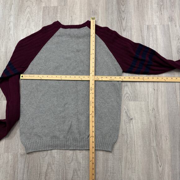 Vintage Route 66 Sweater Men's Large Gray Red Knit Crewneck y2k Cotton NEW - Picture 6 of 6